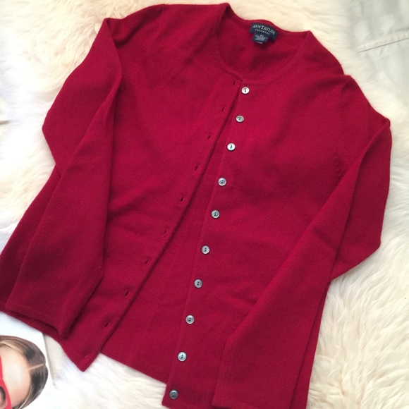 ANNTAYLOR 2Ply CASHMERE CARDIGAN SZ XSMALL - Picture 4 of 7